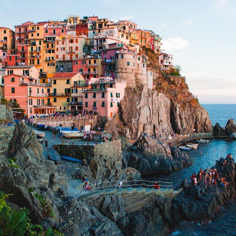 Drive fifty-four minutes to beautiful Cinque Terre