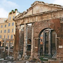 Admire ancient ruins at Portico d'Ottavia