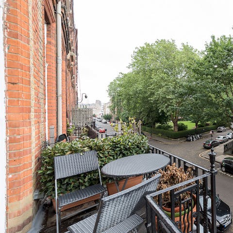 Savour your morning coffee from the balcony