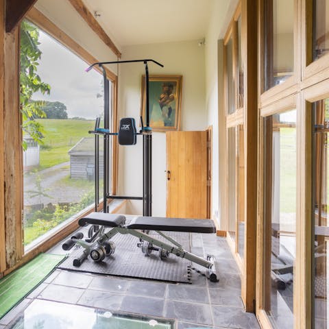 Work up a sweat in the fitness room