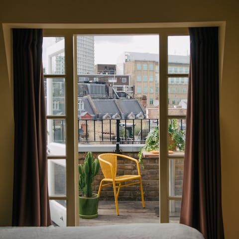 Sip your morning coffee on the rooftop terrace