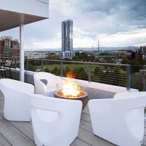 Make some friends at the communal terrace