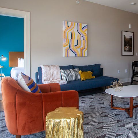 Enjoy the chic and thoughtful decor