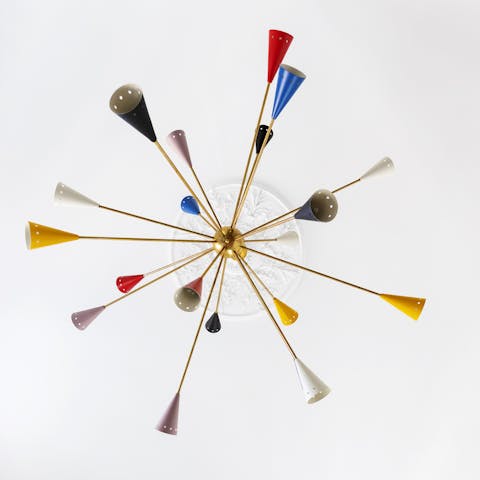 A colourful take on a chandelier