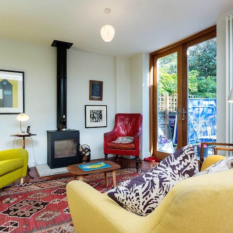 Light up the wood-burning stove for cosy evenings at home