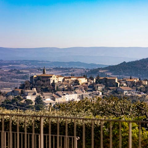 Marvel at the view of the nearby village of Crillon-le-Brave, just a short walk away