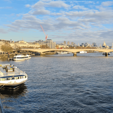 Grab lunch at the nearby River Cafe on the Thames