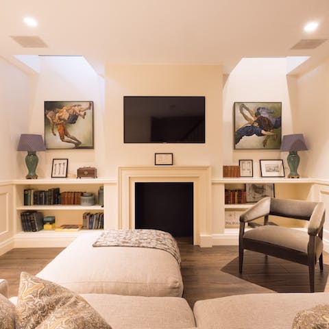 Gather the group together for a film marathon in the cosy second living room