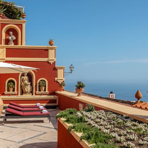 Soak up the views from one of the home's many private terraces