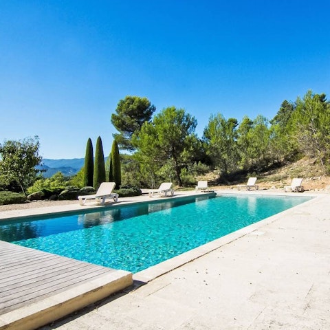 Swim lengths in the crystalline waters of the 12 metre pool