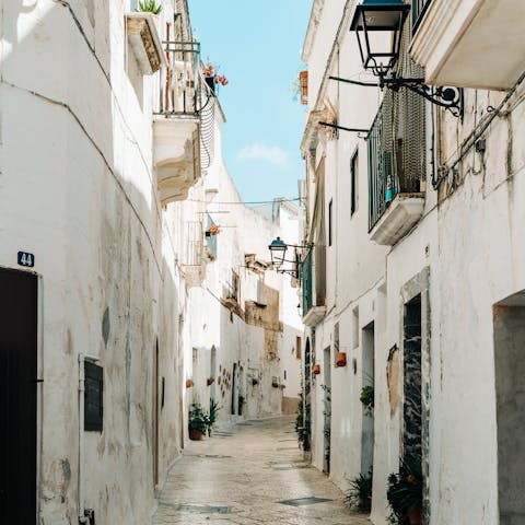 Stroll around gorgeous Grottaglie – it's a thirty-four-minute drive