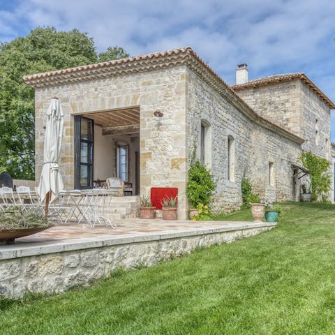 Spend time on the antique terrace