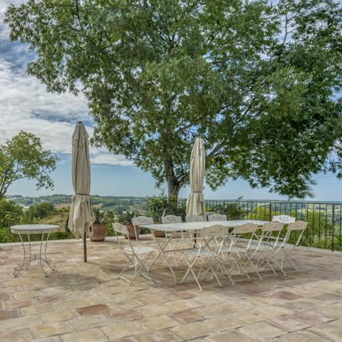 Dine al- fresco on your spacious private terrace