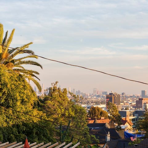 Views that stretch to Downtown LA