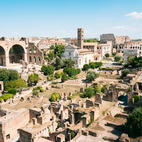 Walk to the Roman Forum to take a trip back in time