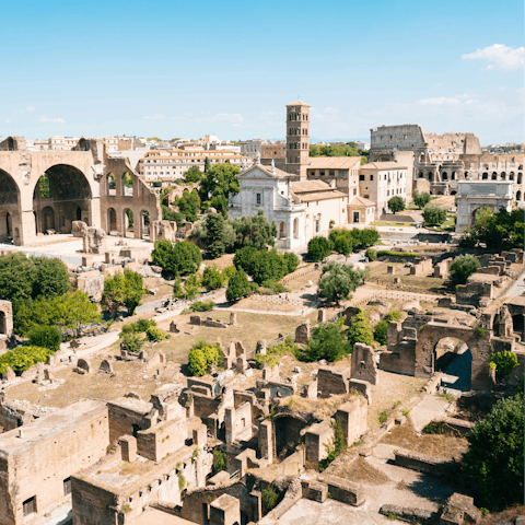 Walk to the Roman Forum to take a trip back in time