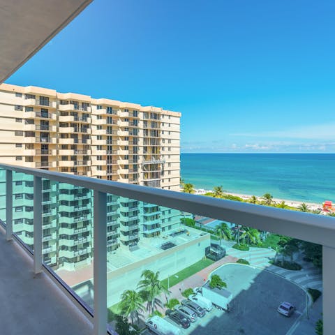 Savour morning coffees and sea views on the balcony