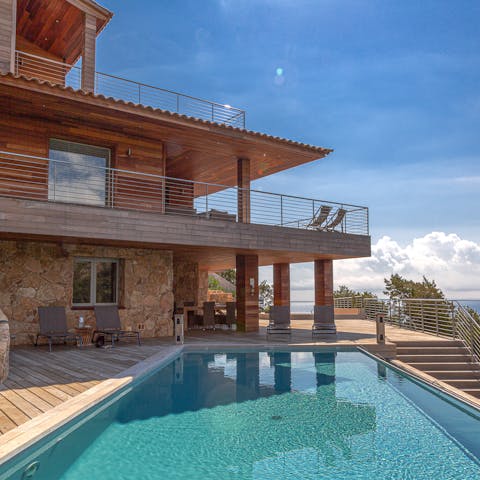 Take advantage of soaring temperatures by slipping into the private pool