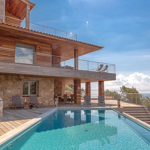Take advantage of soaring temperatures by slipping into the private pool