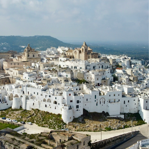 Check out the "White City" of Ostuni, just a short drive away