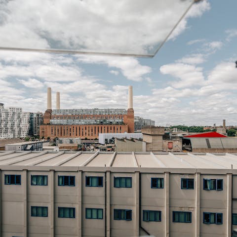 Admire views across to Battersea and West London