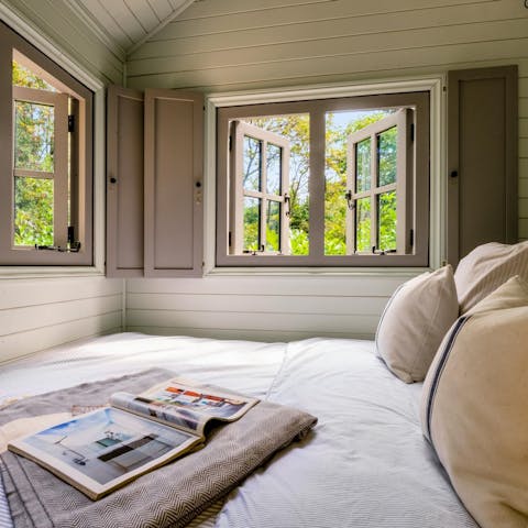 Enjoy peace, relaxation and beautiful views from the bed