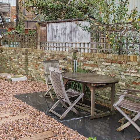 Sip your morning coffee in the sunshine outside