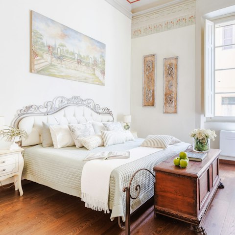 Snuggle up in the bedroom after a busy day