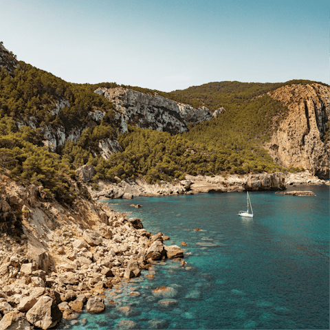 Explore the stunning coast of Western Ibiza