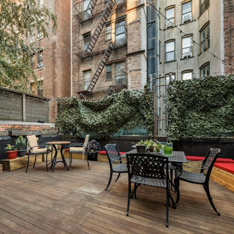 Take your favourite evening drinks onto the terrace