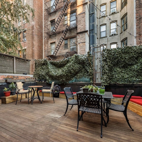 Take your favourite evening drinks onto the terrace