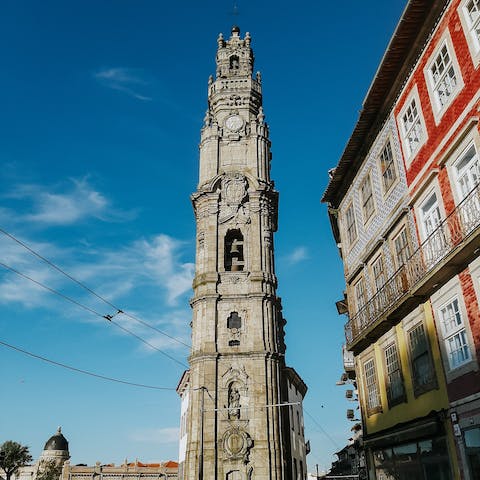 Make a beeline for the Clérigos Tower, a short stroll away