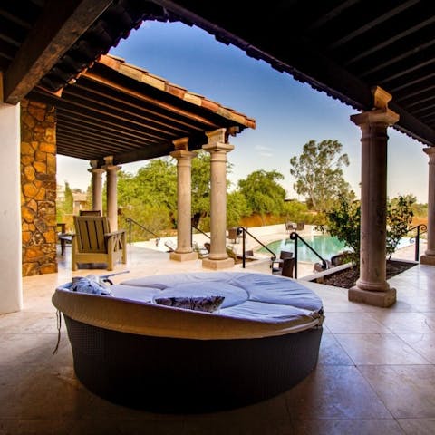 Spend hours relaxing under the shade