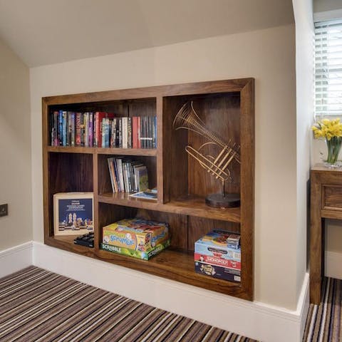 Take it back to analogue with the selection of books and games