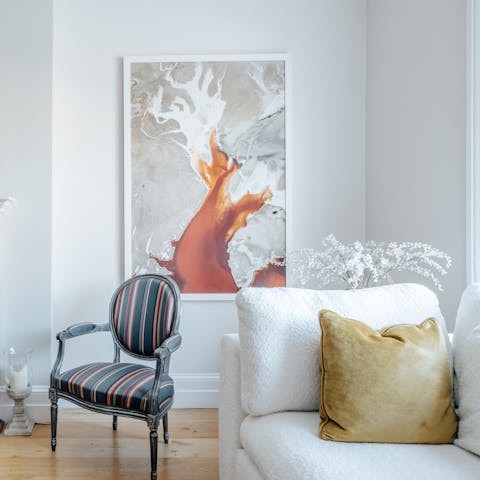 Make yourself at home in the stylish living area