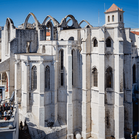 Visit the Convento do Carmo, sixteen minutes away on foot