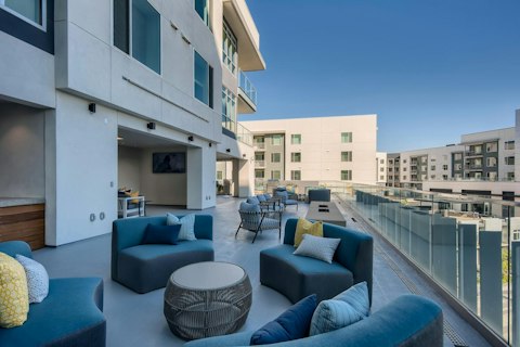 Gather on the upper-level terrace for drinks with a view
