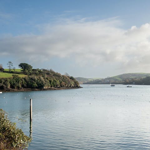 Take the local ferry to  East Portlemouth beach across the bay