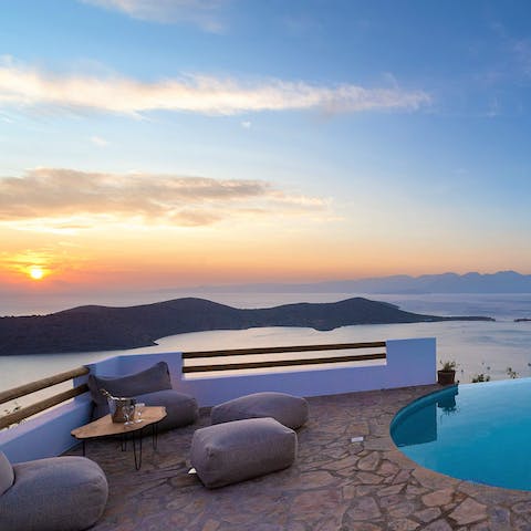 Watch the sunset with a refreshing cocktail in hand