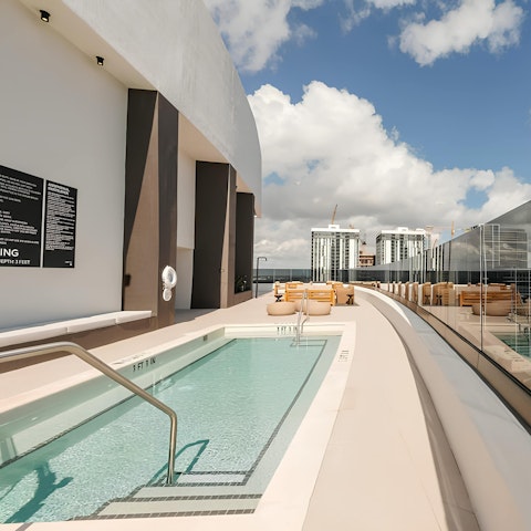 Cool off in the plunge pool with a view