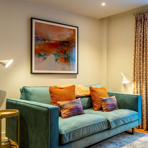 Curl up with a cup of Yorkshire tea on the comfy couch