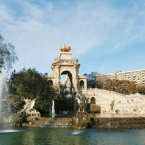 Wander down to the idyllic and beautiful Ciutadella Park
