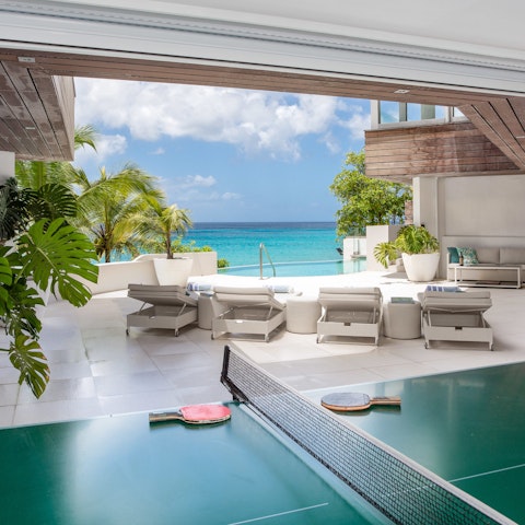 Play a few rounds of ping pong in the games room