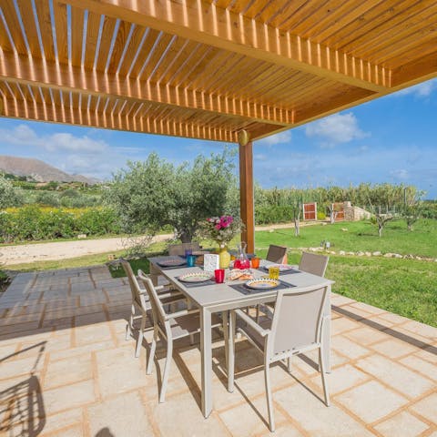 Enjoy leisurely lunches on the patio