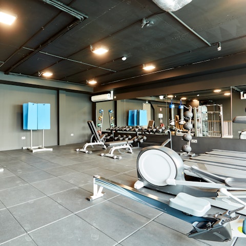 Head to the on-site fitness centre for a morning workout