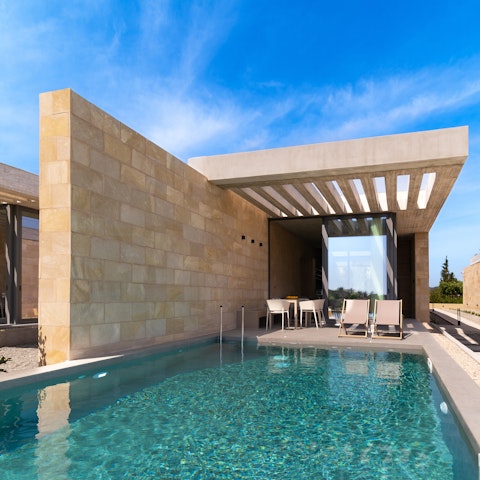 Cool off from the Greek sun in the private pool