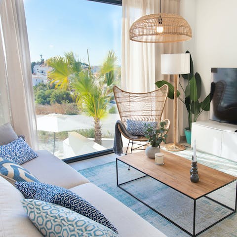 Make yourself right at home in the stylish and sleek living space