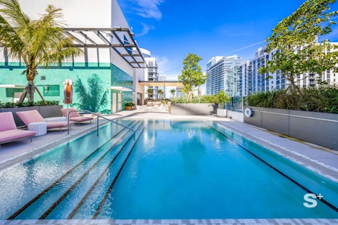 Cool off with a swim in the shared rooftop pool