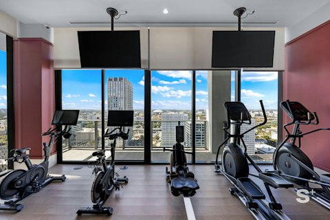 Hit the gym for a workout with a view
