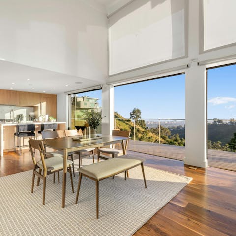 Feel inspired by the views while dining at home